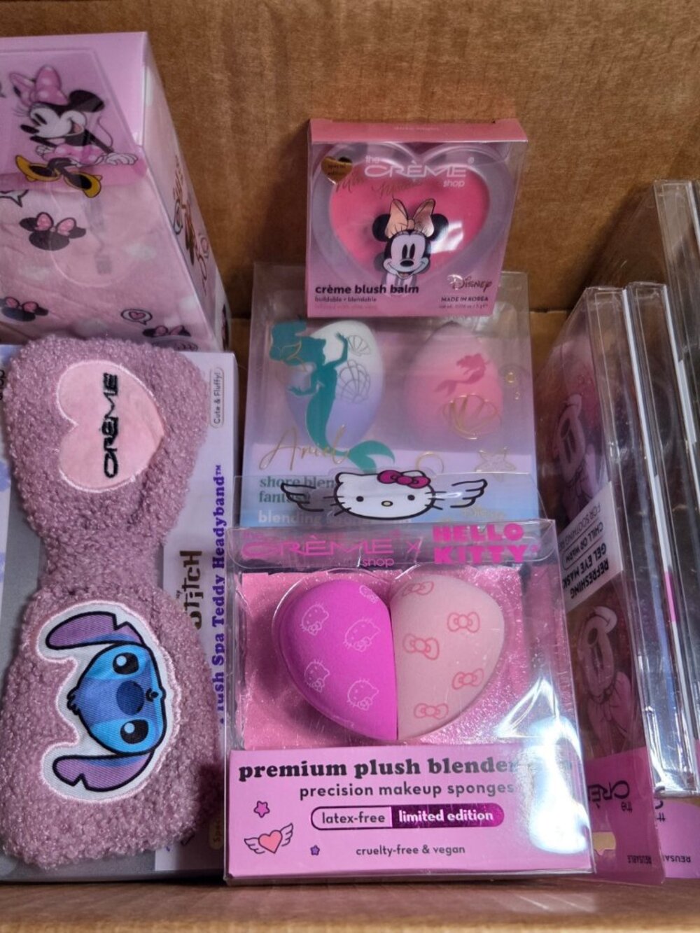 The Creme Shop 10 Piece Bundle - Makeup Blender, Eye Masks, Shower Cap, Blush +